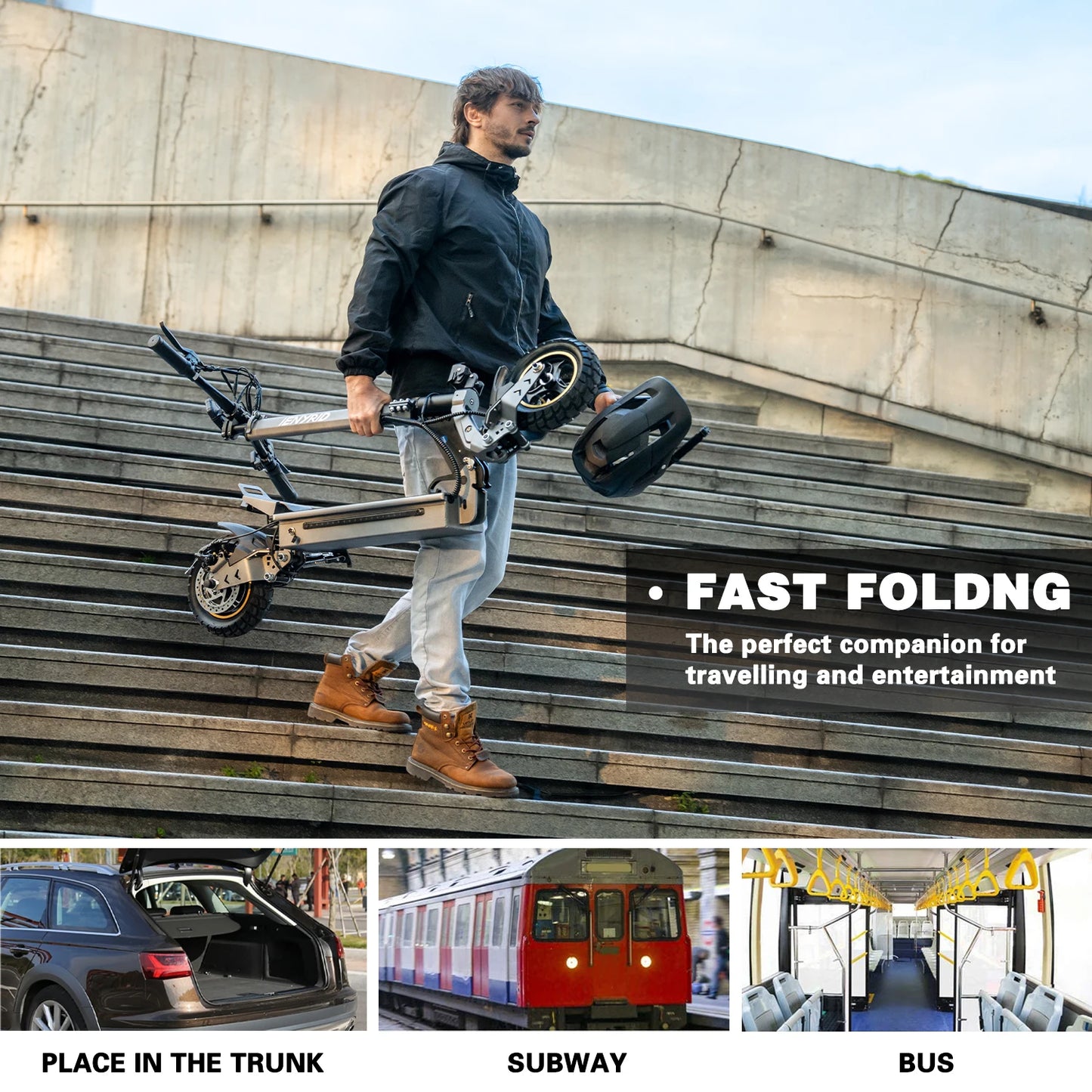IENYRID S1 Black Folding Electric Scooter